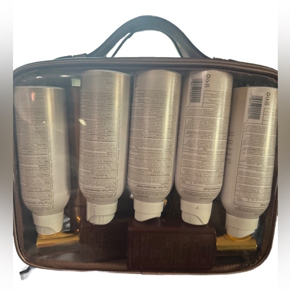 Calpak Transparent Cosmetic Case in Carmel 
11.25" x 9" x 5.75" - Picture 8 of 13